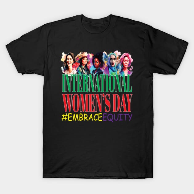 International Women's Day #EmbraceEquity Peace Equity T-Shirt by Envision Styles